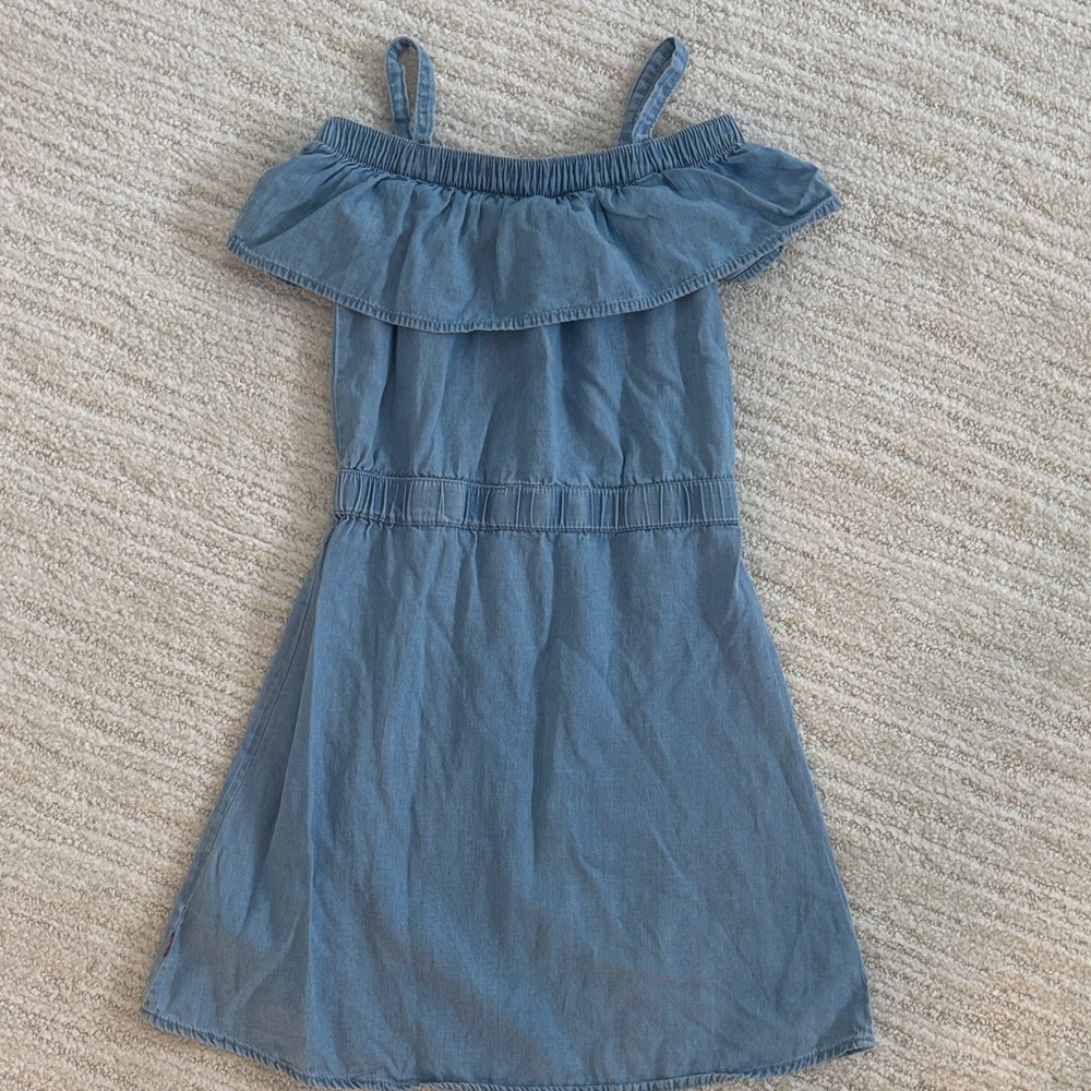 Girls Levi's Denim Blue Casual Kids Dress Size 5-6